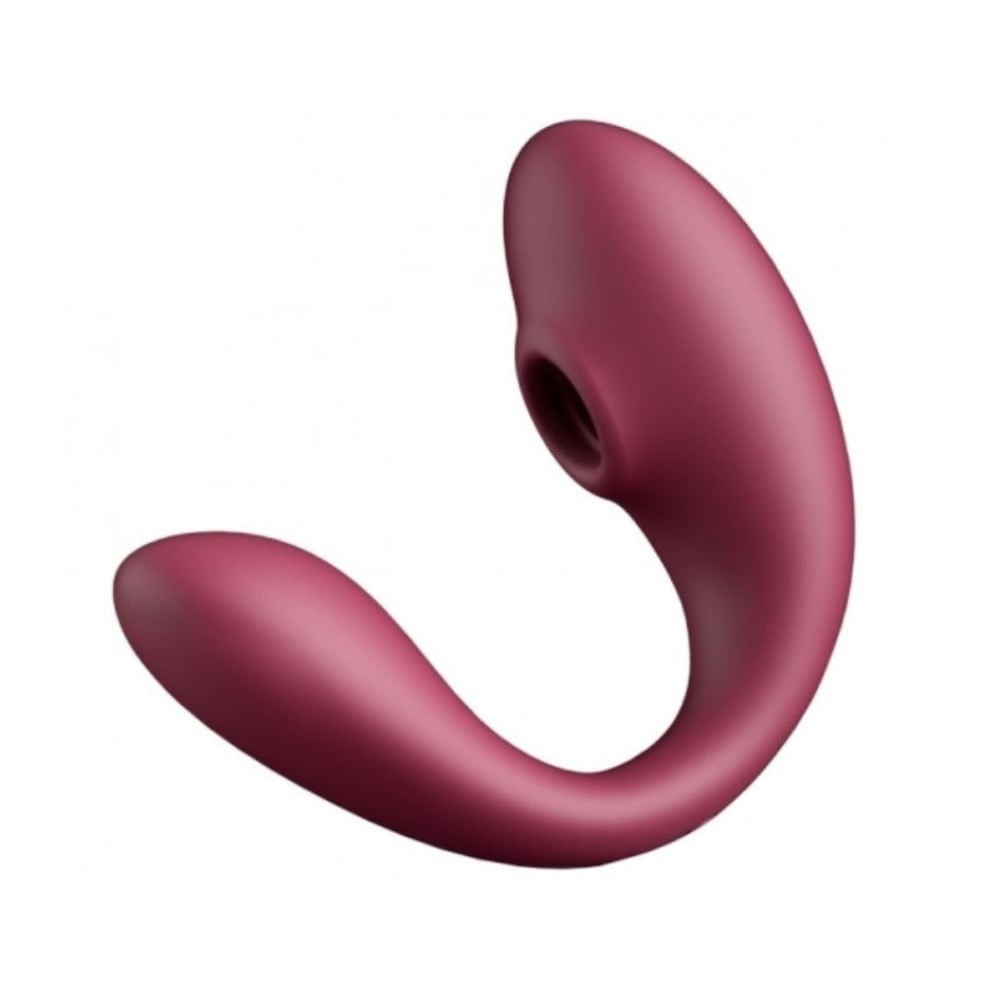 Смарт вібратор для пар вакуумний BeYourLover Talia з пультом керування, бордовий Sex Aura Київ - фото 2