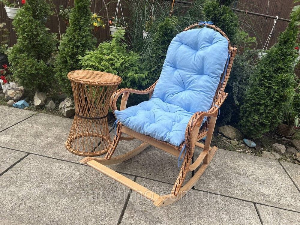 Меблі плетені з лози з гойдалкою та столом Київ - фото 9