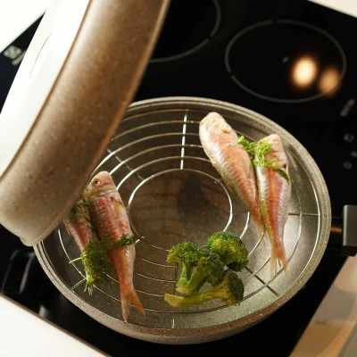 Сковорода Flonal Dura Induction Rocky Twins 28 см подвійна з решіткою (RKIWP2830) Вінниця - фото 7