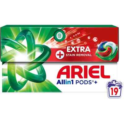 Капсули для прання Ariel Pods+ All-in-1 Extra Stain Removal Екстрасила виведення плям 19 шт. (8700216765800) Вінниця