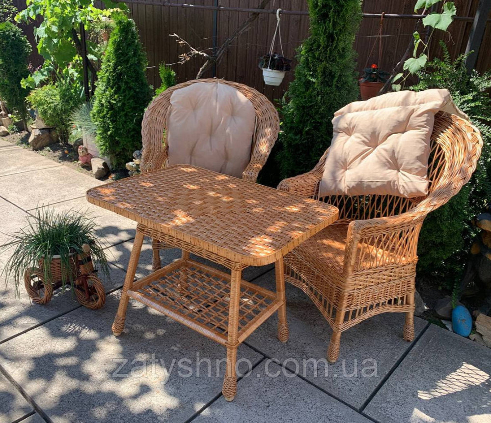 Меблі плетені, комплект з накидками Київ - фото 6