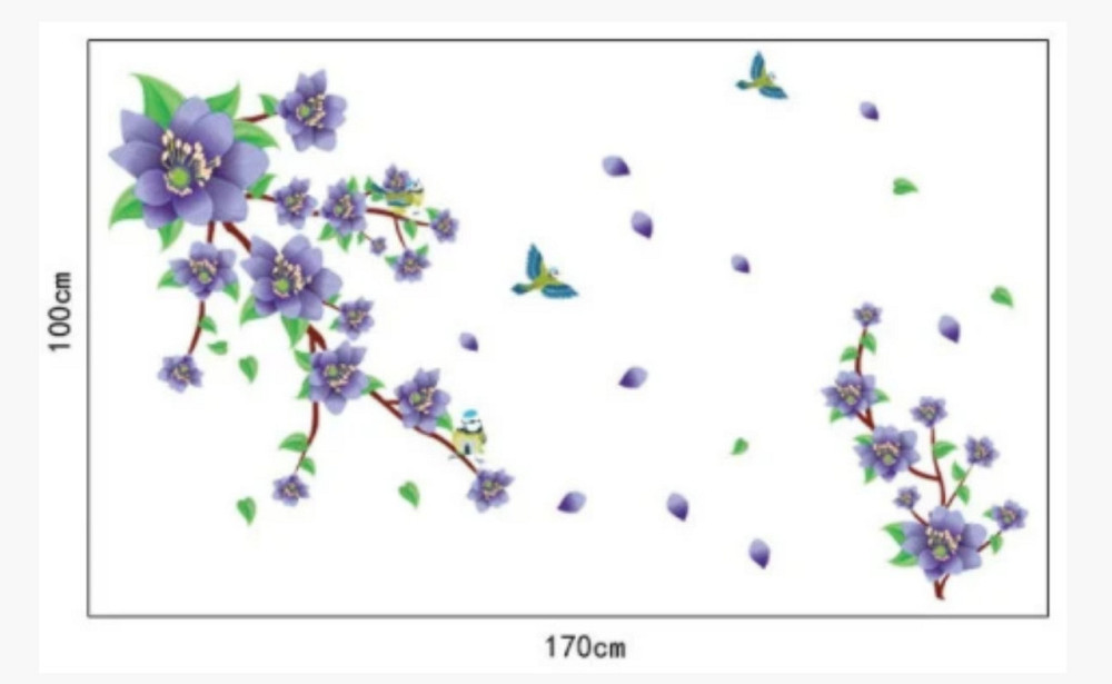 Наклейка для декору стін Квітуча гілка Київ - фото 3