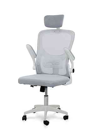 Стілець офісний Тонус, світло-сірий/білий Киев