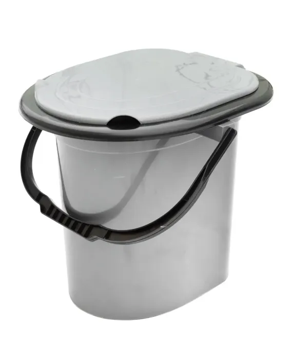 Ведро-туалет пластиковый 15 литров, серое (Горизонт) Харьков - изображение 2