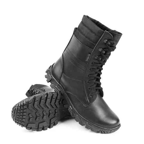 Військові чоловічі демісезонні берці Спринт чорні ,тактичні якісні шкіряні берці весна осінь Львів