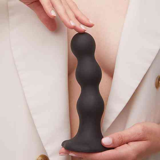 Насадка для страпона Strap-On-Me Dildo Plug Balls Black XL Sex Aura Київ