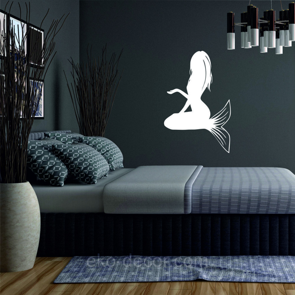 Декоративное настенное 3D Панно «Русалочка» Декор на стену с объемом 110*77 см, Белый Киев - изображение 3