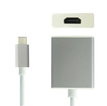 Перехідник USB 3.1 Type-C --> HDMI (F), сріблястий Вінниця - фото 2