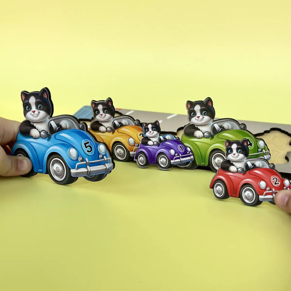 Дерев'яний дитячий сортер "Гонщики більше - менше" (ПСД298) PSD298 Вінниця - фото 5