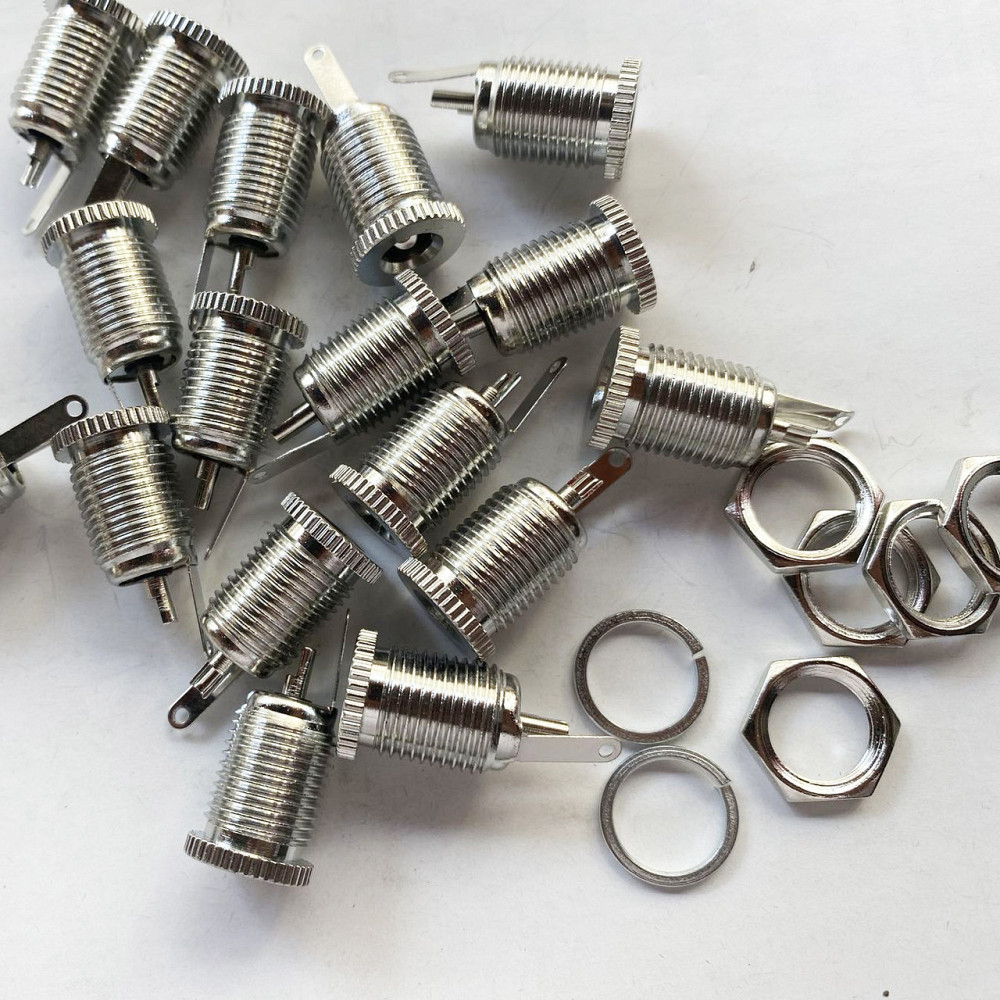 Разъем питания DC099 с резьбой, 5 шт, металл Киев - изображение 5