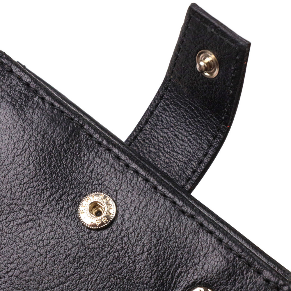 Зручний чоловічий гаманець з натуральної гладкої шкіри CANPELLINI 21877 Чорний Київ - фото 6