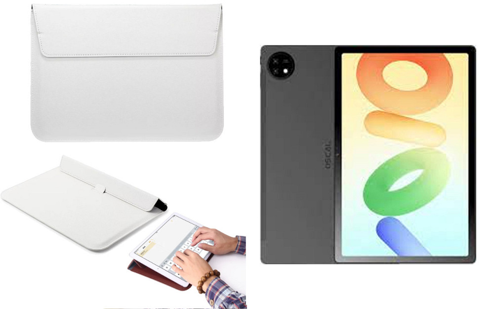Чехол-конверт VitoCase для Blackview Oscal Pad 16, с функцией подставки для планшета Белый Киев - изображение 1