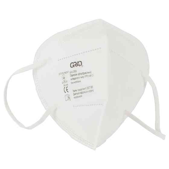 Grad Полумаска фильтровальная складного типа FFP2 NR D без клапана GRAD (9420985) Коломия