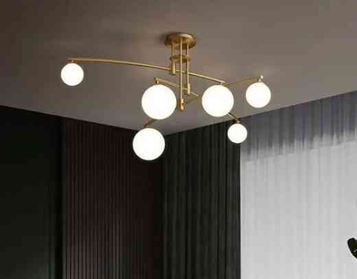 Светодиодная люстра Жемчужина 8818 (Золотистая) на 6 плафонов Винница