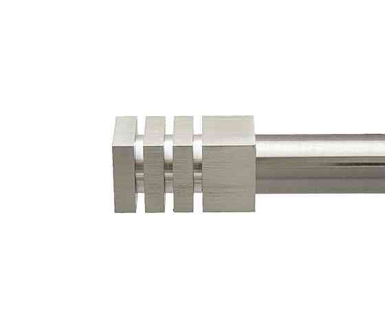 Карниз Orvit Акорда металевий дворядний техно гладка труба кільце металеве Нержавіюча Сталь 25\19 мм 160 см Львов