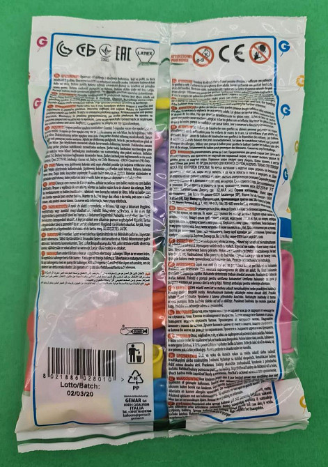 Повітряні кульки 3" (8 см) асорті пастель бомбочки 100 шт (1 пачка) Харків - фото 2