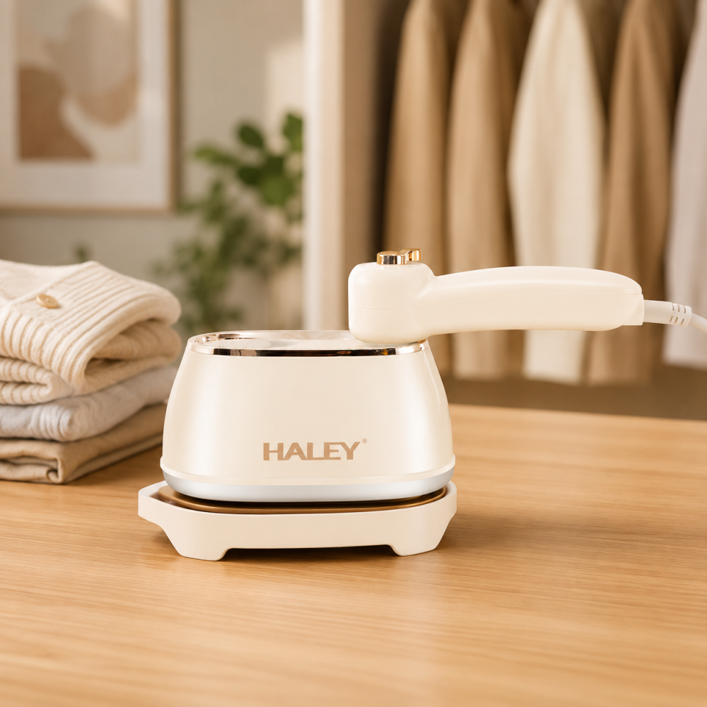 Ручна парова праска Haley HY-2096 1000Вт з поворотною ручкою 180°, дорожній міні відпарювач керамічна підошва Одеса - фото 2