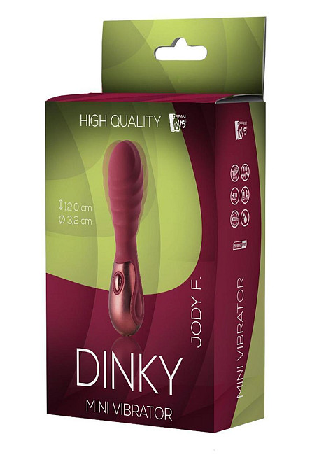 Мини вибратор рельефный Dream Toys Dinky Mini Vibrator Jody F бордовый, 12 см х 3.2 см Sex Aura Киев - изображение 6