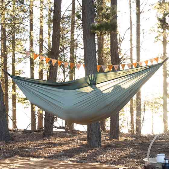 Гамак надлегкий Naturehike подвійний NH21DC011, біло-зелений Київ