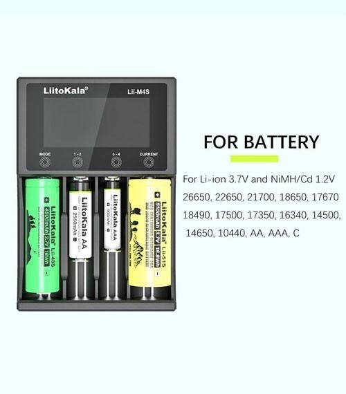 Зарядное устройство для аккумуляторов LiitoKala Lii-M4S (Li-ion IMR LiFe+NiMH) + Рower bank + Type-C Киев - изображение 4