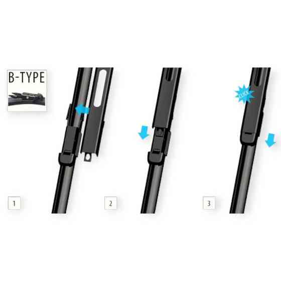 Щетки oximo модельные безкаркасные (к-т 2шт) b-type 700 + 525 мм дворника Мукачево