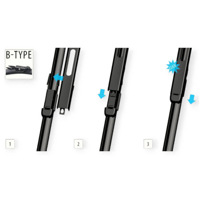 Щетки oximo модельные безкаркасные (к-т 2шт) b-type 700 + 525 мм дворника Мукачево - изображение 3