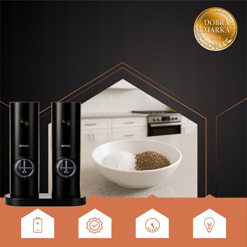 Електричний млин для перцю і солі 140 мл з підсвічуванням Ruhhy (25558) Нововолинськ - фото 3