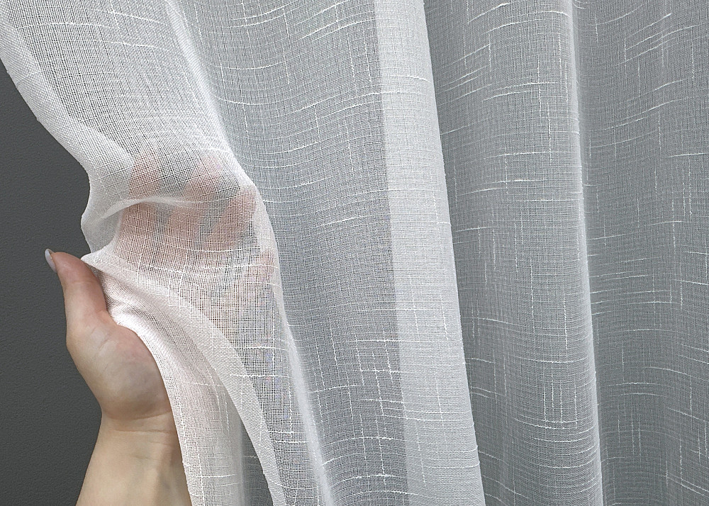 Тюль VR-Textil 115т Лен однотонный Белый 200х240 см (43-271) Киев - изображение 4