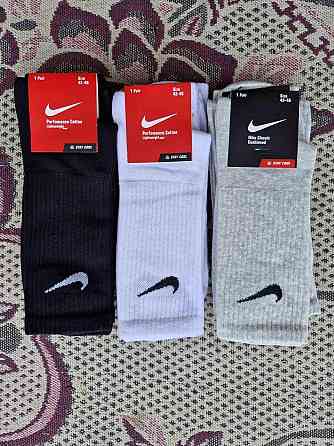 Набір якісних чоловічих високих бавовняних шкарпеток 3 шт Nike Р42-46 Київ