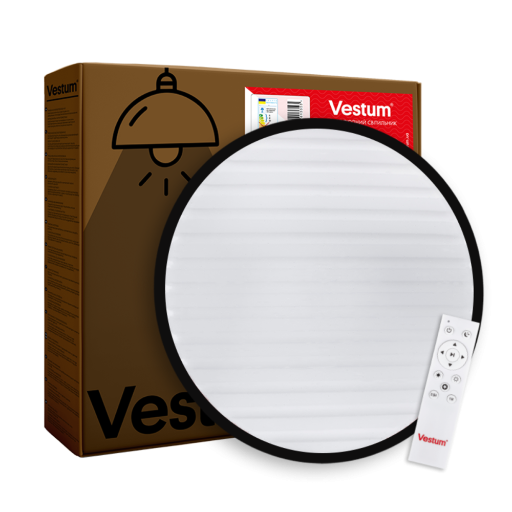 GRILL матовий 72W 375*60мм 3000К- 6500K 5600Lm з пультом чорний Дніпро - фото 7