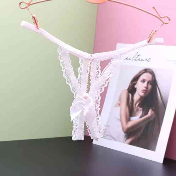 Жіночі трусики з розрізом білі - розмір універсальний, резинка до 106см Київ