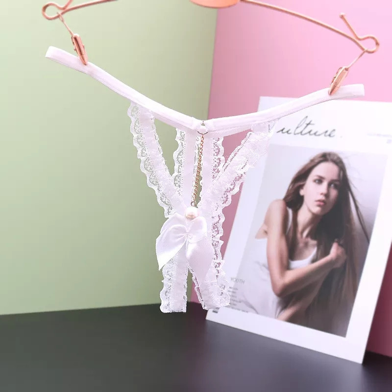 Жіночі трусики з розрізом білі - розмір універсальний, резинка до 106см Київ - фото 1