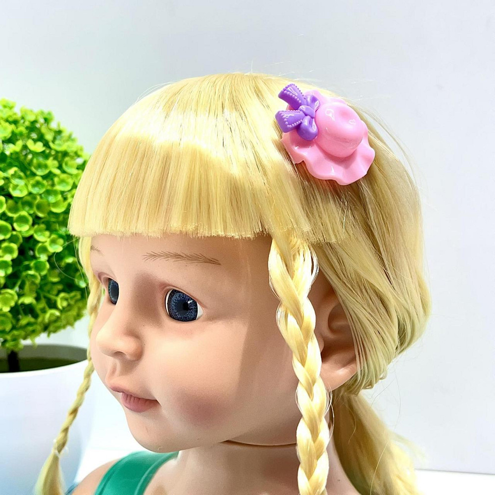 Лялька-манекен для дівчинки Голова для зачісок з аксесуарами бігуді гумки гребінець Вид 2 (YM25-2B-С) Чернігів - фото 5