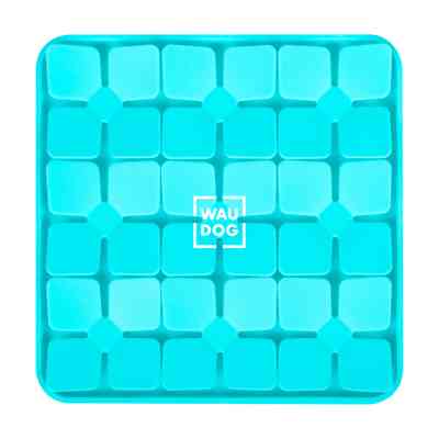 Универсальная посуда для животных WAUDOG Silicone Коврик для поиска корма 20х20х1.7 см голубой (23512) Винница