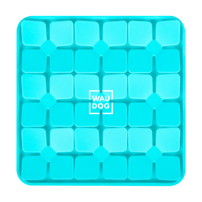 Универсальная посуда для животных WAUDOG Silicone Коврик для поиска корма 20х20х1.7 см голубой (23512) Винница - изображение 3