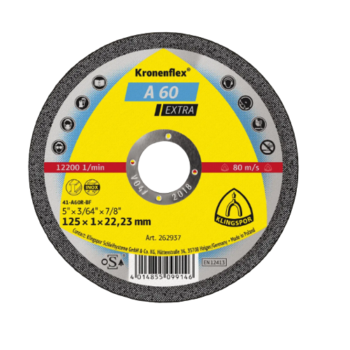 Круг відрізний по металу d125мм*1,0*22,23мм 60A Extra Klingspor Житомир