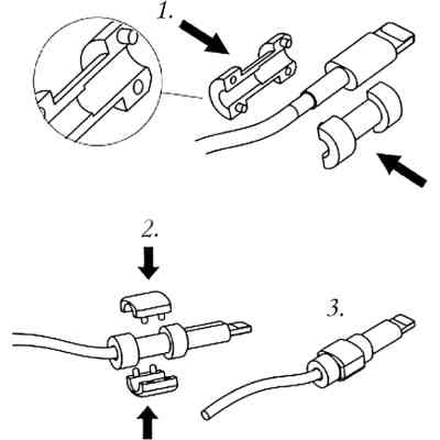 Тримач для кабелю Extradigital Cable Clips Savior for Aplle iPhone, захист від заломів, Red (KBC1738) Вінниця