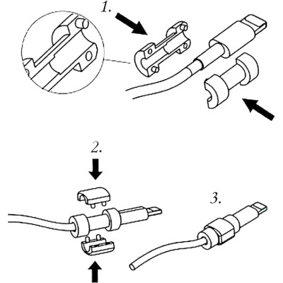 Тримач для кабелю Extradigital Cable Clips Savior for Aplle iPhone, захист від заломів, Red (KBC1738) Вінниця - фото 4