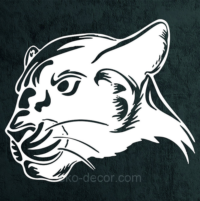 Декоративне настінне Панно «Пантера», Декор на стіну 90*76 см, Білий Київ - фото 4