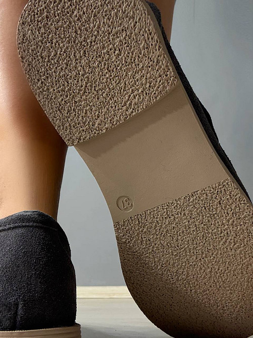 Туфлі жіночі Hengji 588-2 замшеві лофери сірі, 41, 25,5 см Київ - фото 7