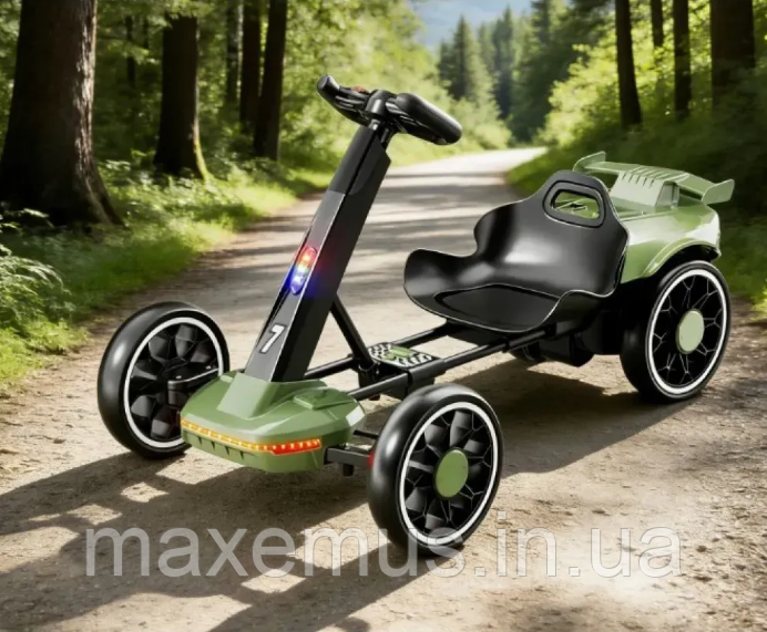 Детский электрокарт Spoko SPV19 12V 4.5Ah зеленый с пультом управления / карт на аккумуляторе для детей Мостиска - изображение 10