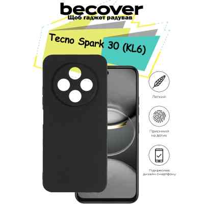 Чехол для мобильного телефона BeCover Tecno Spark 30 (KL6) Black (713135) Винница