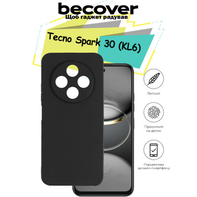Чехол для мобильного телефона BeCover Tecno Spark 30 (KL6) Black (713135) Винница - изображение 6