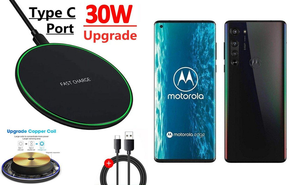 Бездротовий зарядний пристрій Copper до 30W для LG G7 Fit, G7 ThinQ, G7+ ThinQ, USB-C, LED Київ - фото 1
