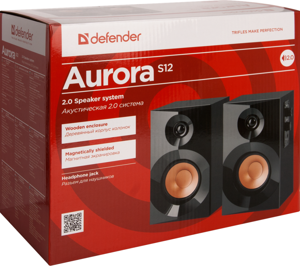 Акустика Defender 2.0 Aurora S12 12W дерево (65415) (6001794) Київ - фото 2