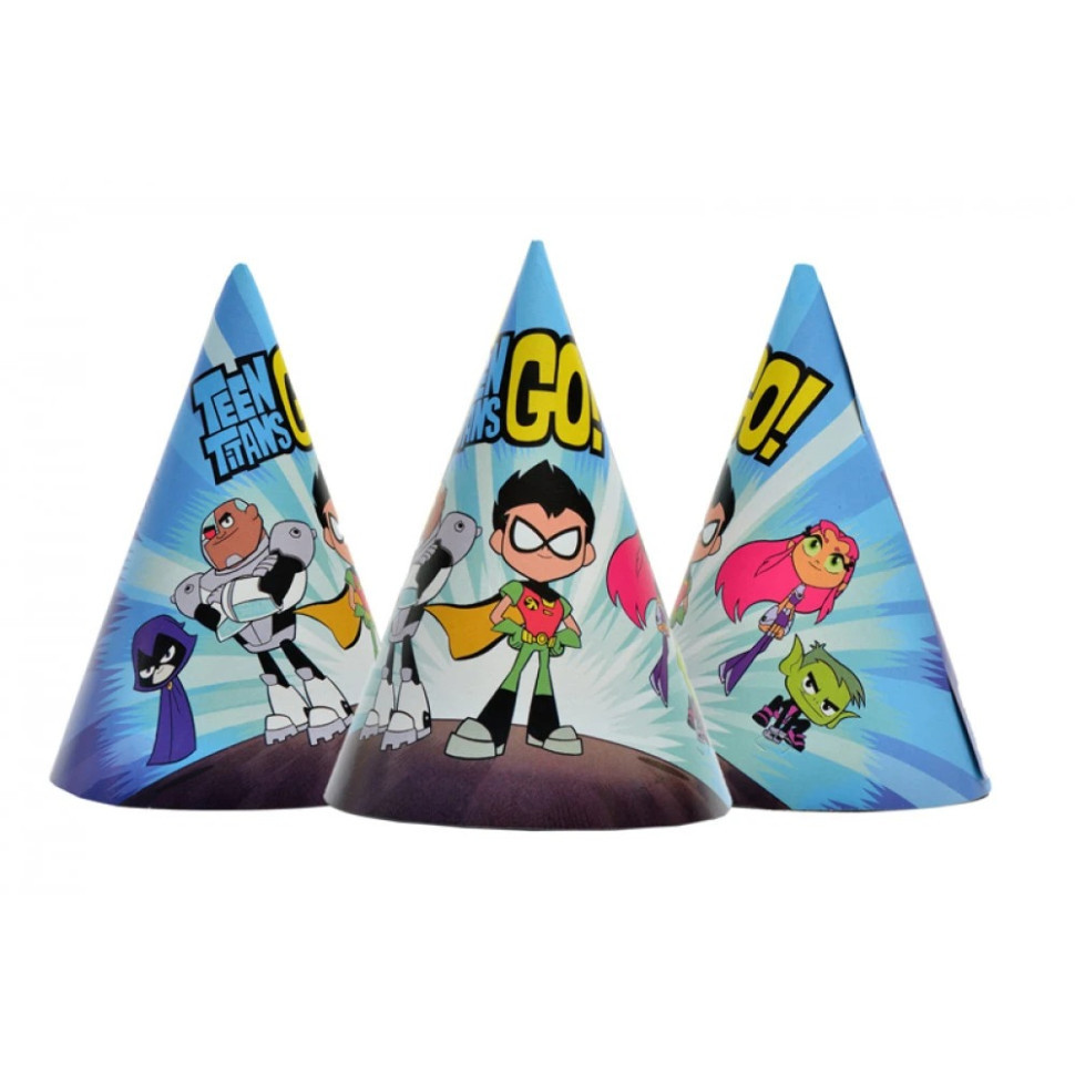 Ковпак святковий "Для хлопчиків Титани №12" 7003-0036, 15см, в упаковці 20 шт Вінниця - фото 1