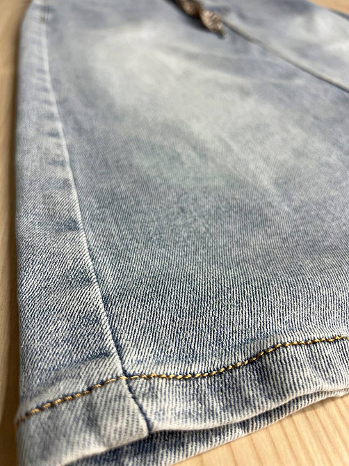 Юбка женская джинсовая LADYN 805 классическая ровный крой разрез сзади стрейчевая пояс лента голубая, голубой, З4 Киев - изображение 14