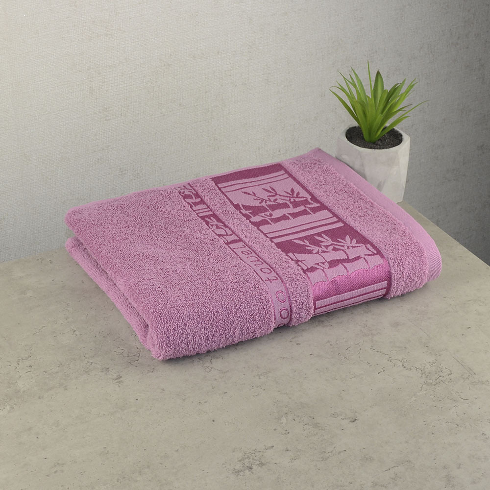 Набір рушників для ванної 2шт GM Textile 50х90см, 70х140см BambooN 450г / м2 (пудровим) Суми - фото 2