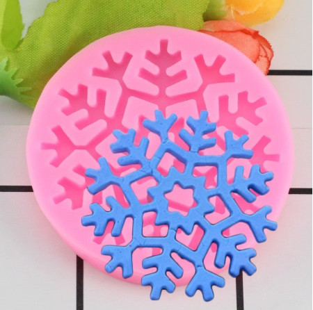 Молд силіконовий Сніжинка 55 мм рожевий Київ - фото 1