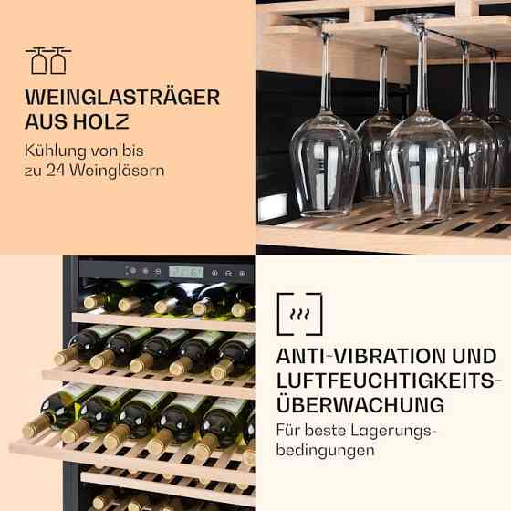 Вбудований двозонний винний холодильник Vinovilla Grande 165 Klarstein Німеччина Рівне